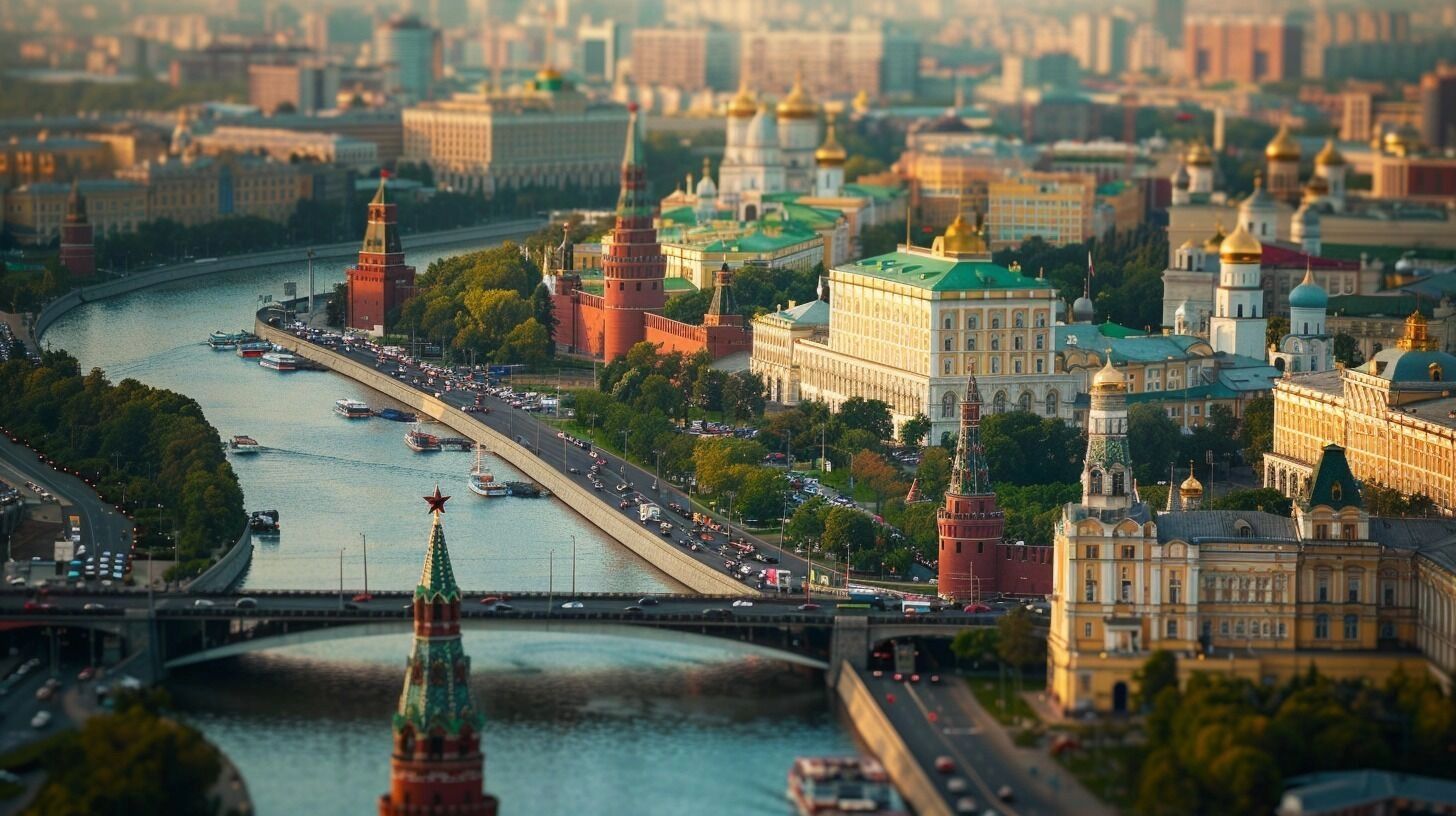 Панорама Москвы: центр, Кремль, Москва-река