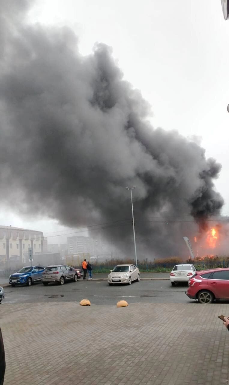 Пожар на автомойке в Нижнем Тагиле