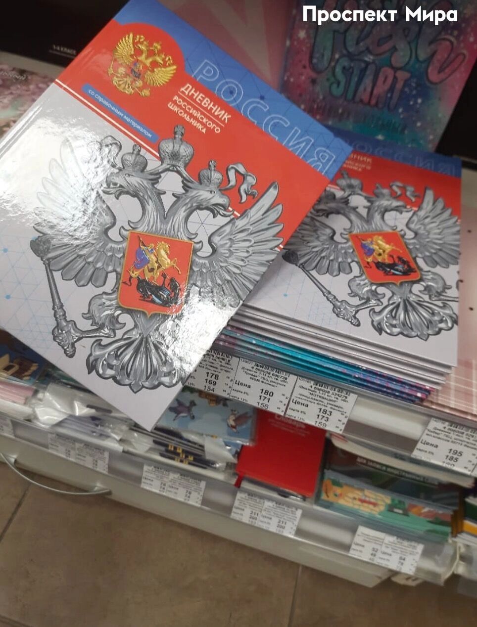 Стоимость дневников в магазине «Пиши, рисуй»