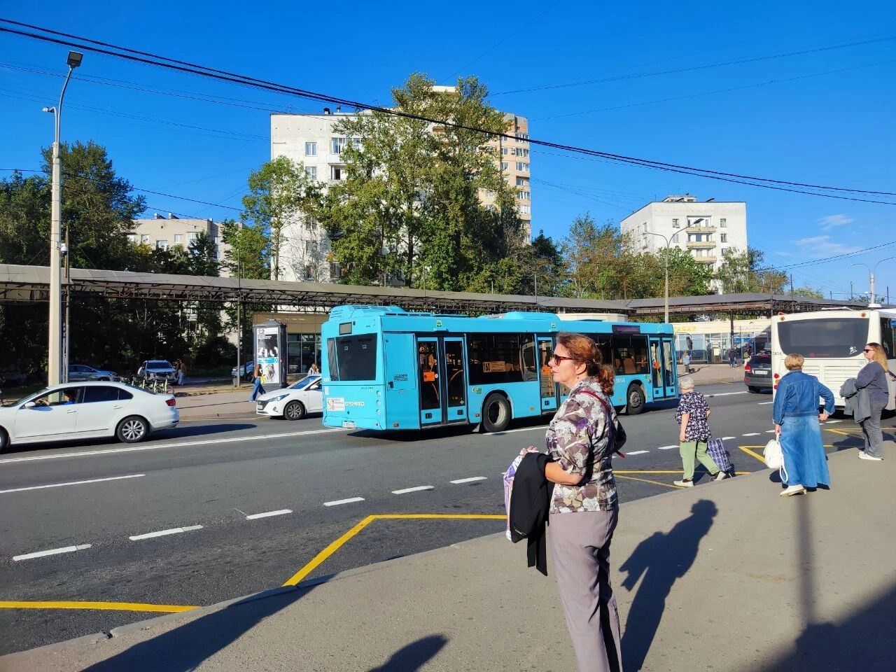 Автобусы в Питере покрашены в один цвет
