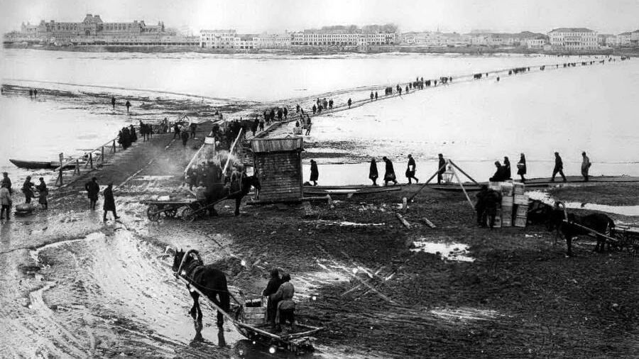 Так выглядел берег Оки без моста