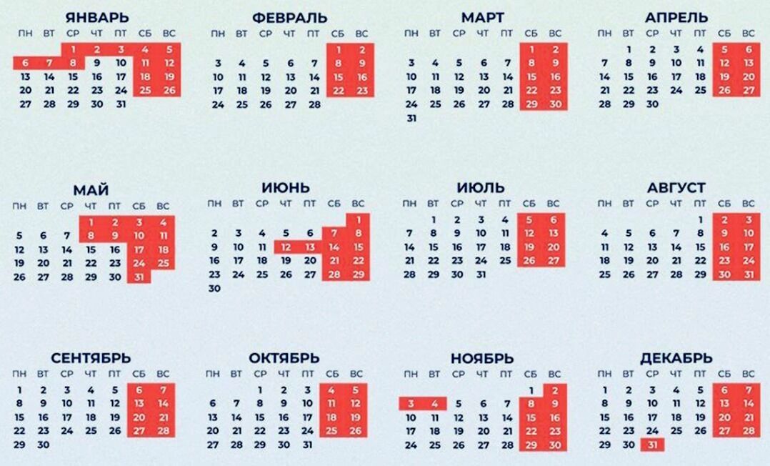 Производственный календарь 2025