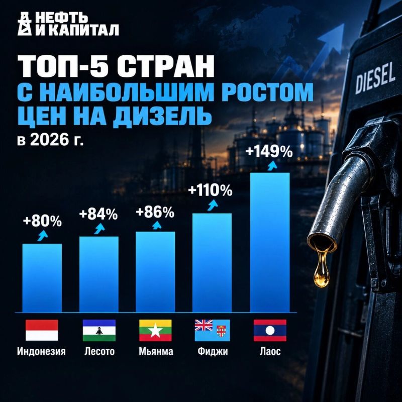 Топ-5 стран с наибольшим ростом цен на топливо