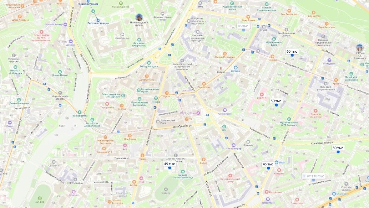 Сколько стоит снять жилье рядом с&nbsp;НГПУ им.&nbsp;Козьмы Минина