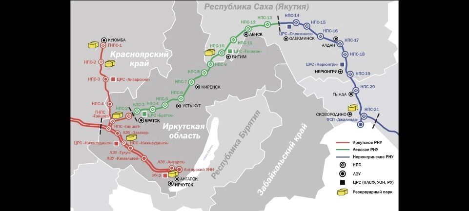 Карта ВСТО
