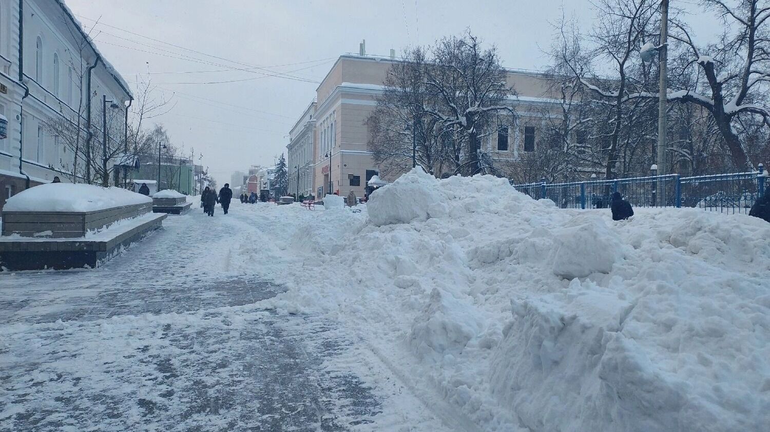Зимой Большая Покровская в Нижнем Новгороде может выглядеть так