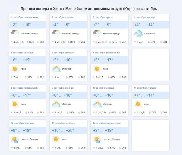 Совсем скоро осень вступит в свои права в ХМАО.