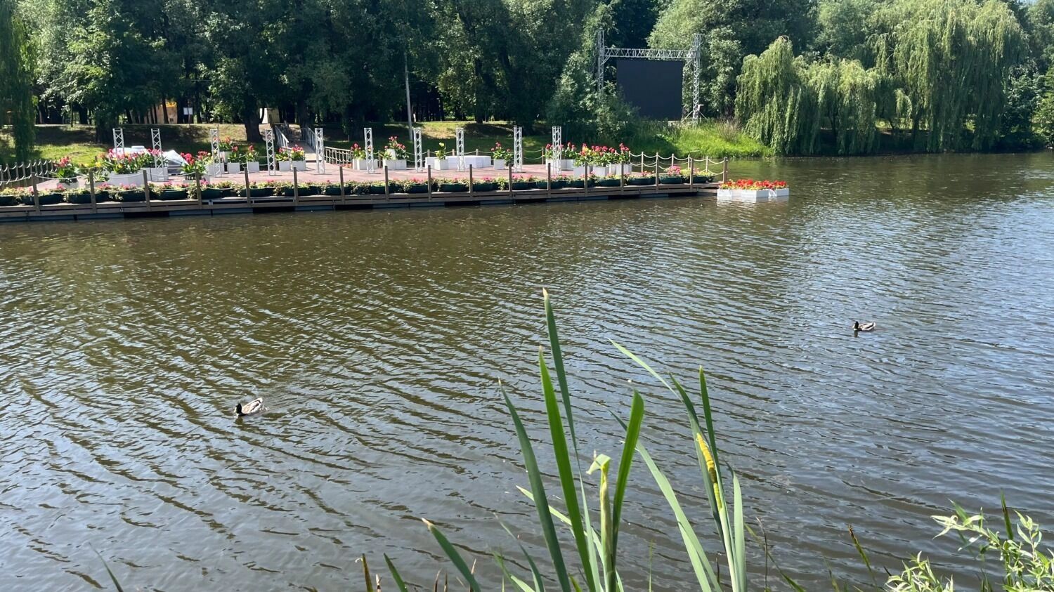 На фото: отдых на берегу реки