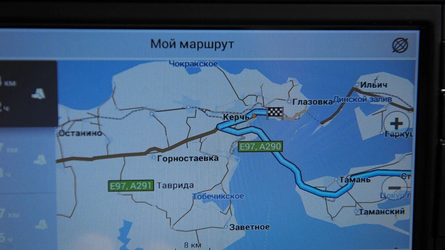 На фото: карта навигатора