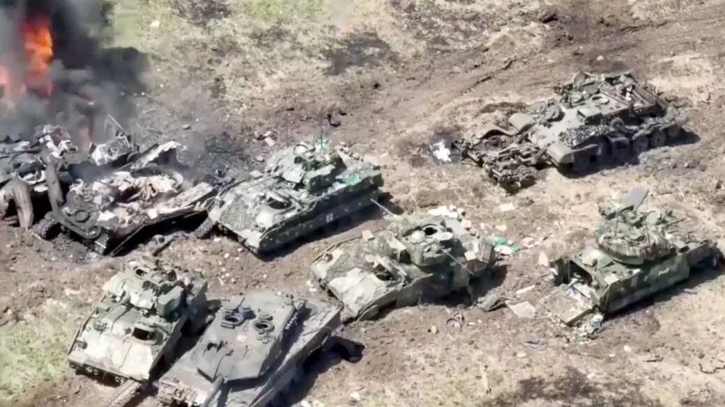 Кадры уничтоженной военной техники ВСУ