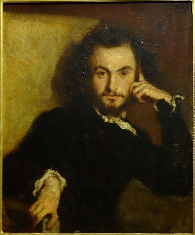 Портрет Бодлера работы Эмиля Деруа (1844)