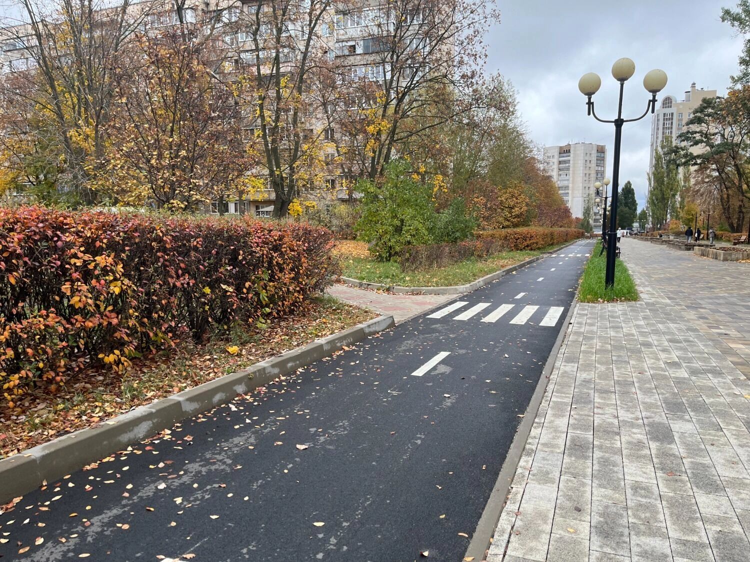 Велодорожка на бульваре Первого салюта