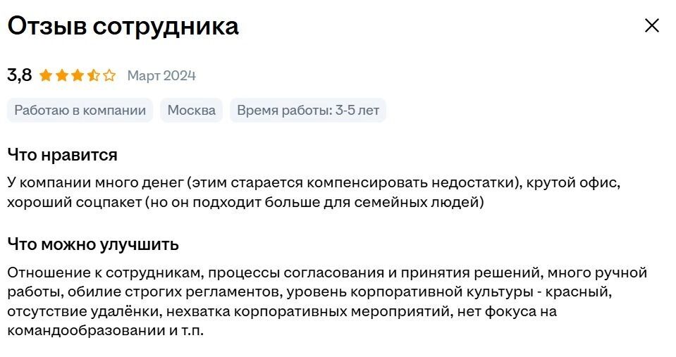 В НОВАТЭКе радует сотрудников соцпакет, но отношение к сотрудникам ставят в «минус»